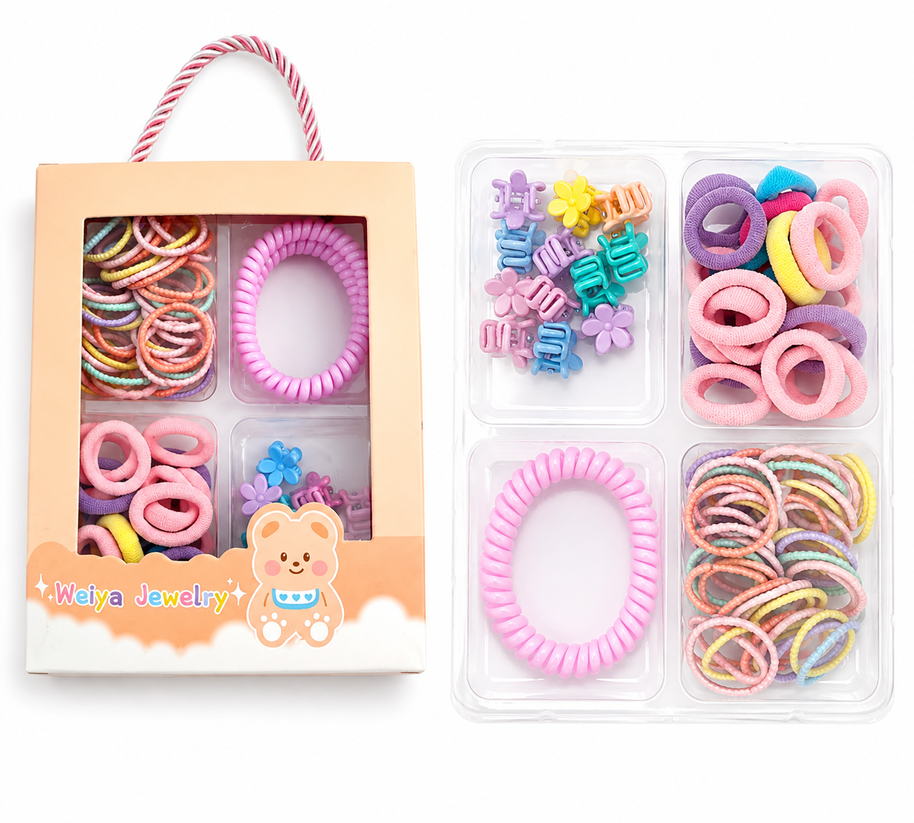 Pastel Rainbow Hair Accessory Set