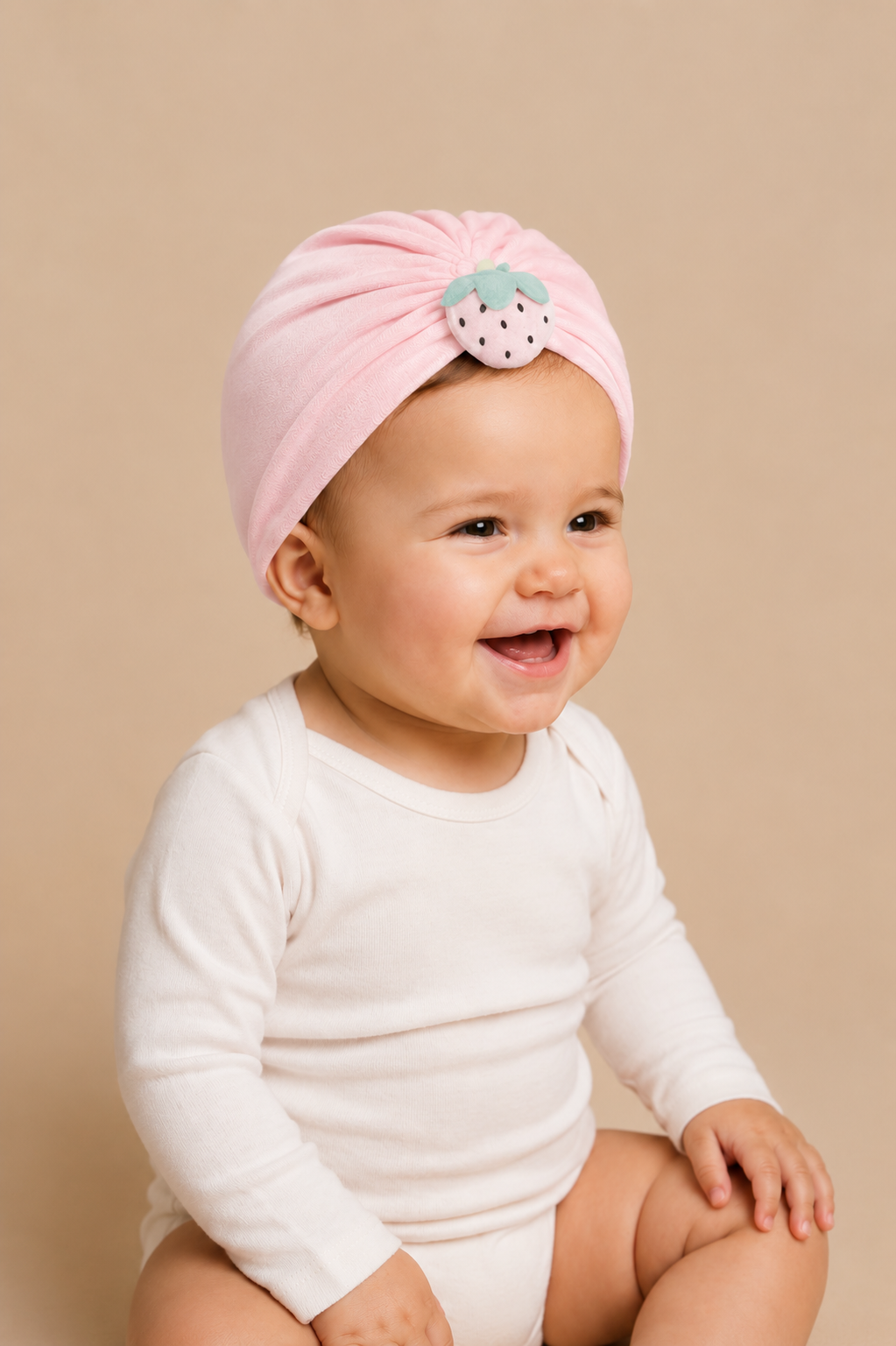 Strawberry Bliss Baby Turban Cap