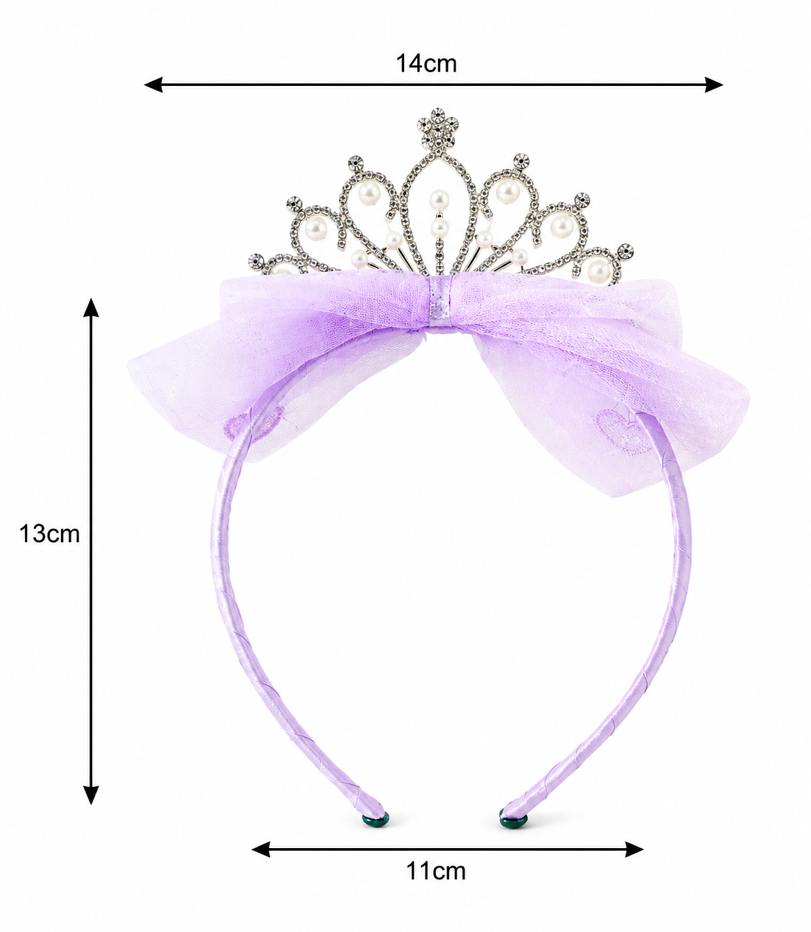 Pearl Crown Bow Headband