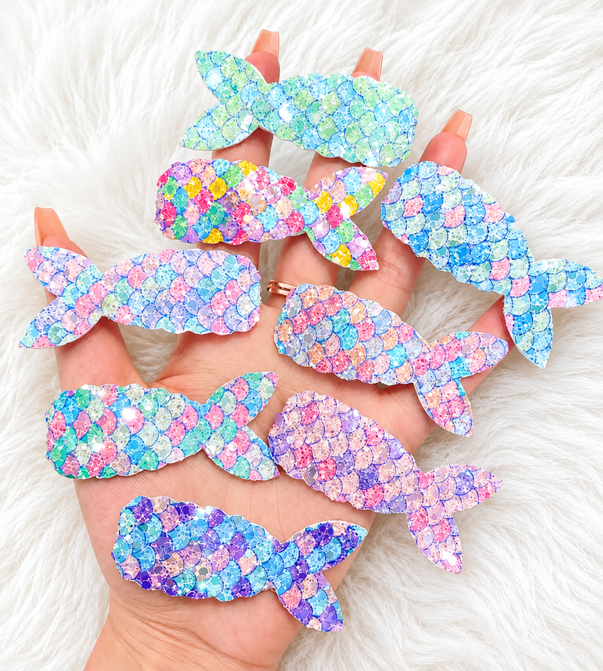 Sparkly Rainbow Mermaid Tail Tic Tacs - One Pair
