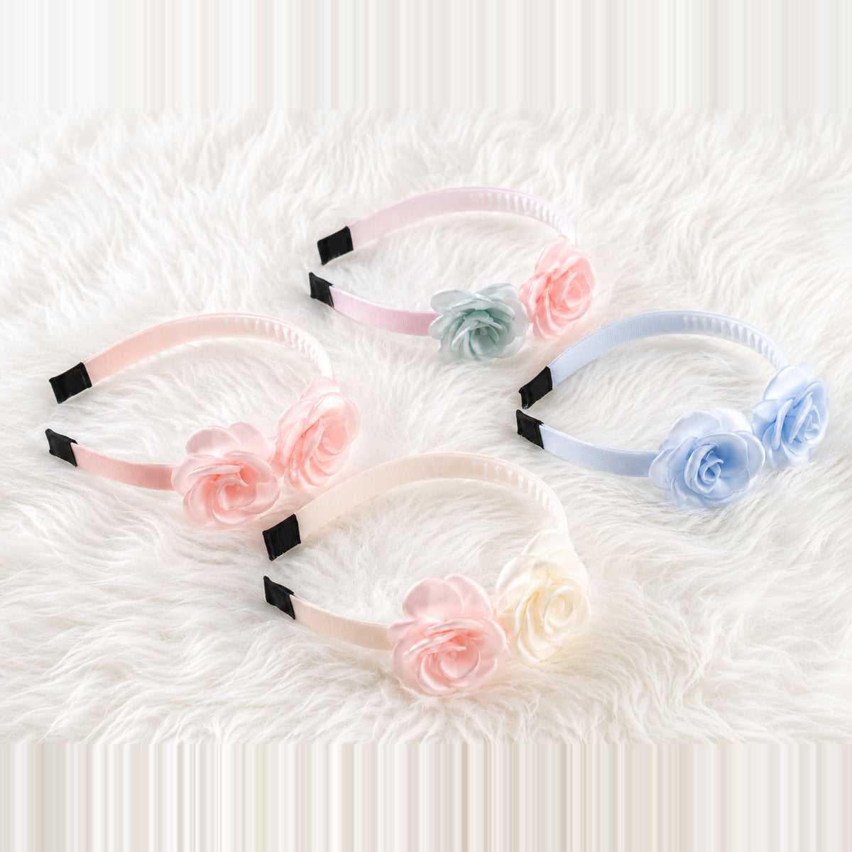 two bobby Organza Flower Headband – all four colours