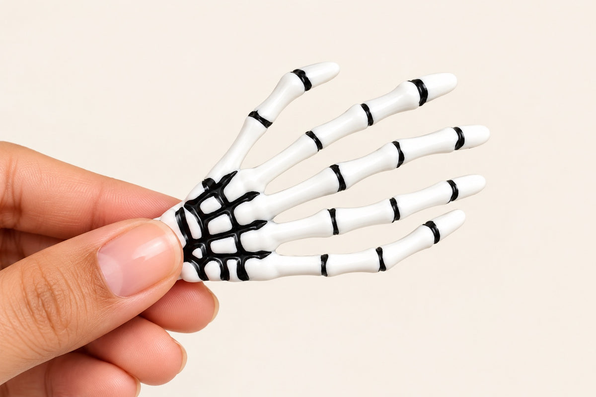 Skeleton Hand hair clip