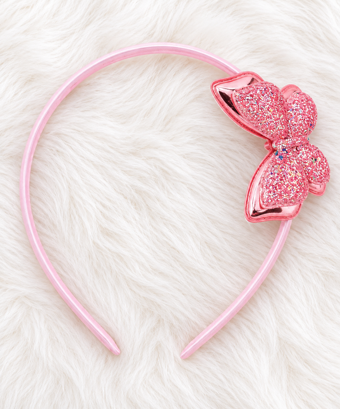 two bobby Pink Lemonade Butterfly Headband – butterfly close-up