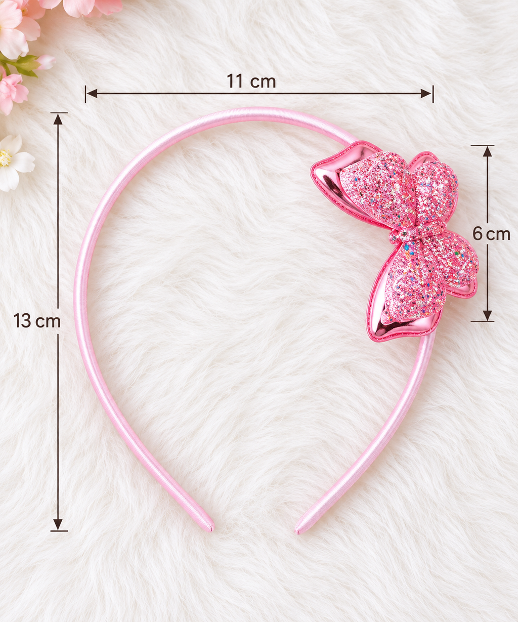 two bobby Pink Lemonade Butterfly Headband – size