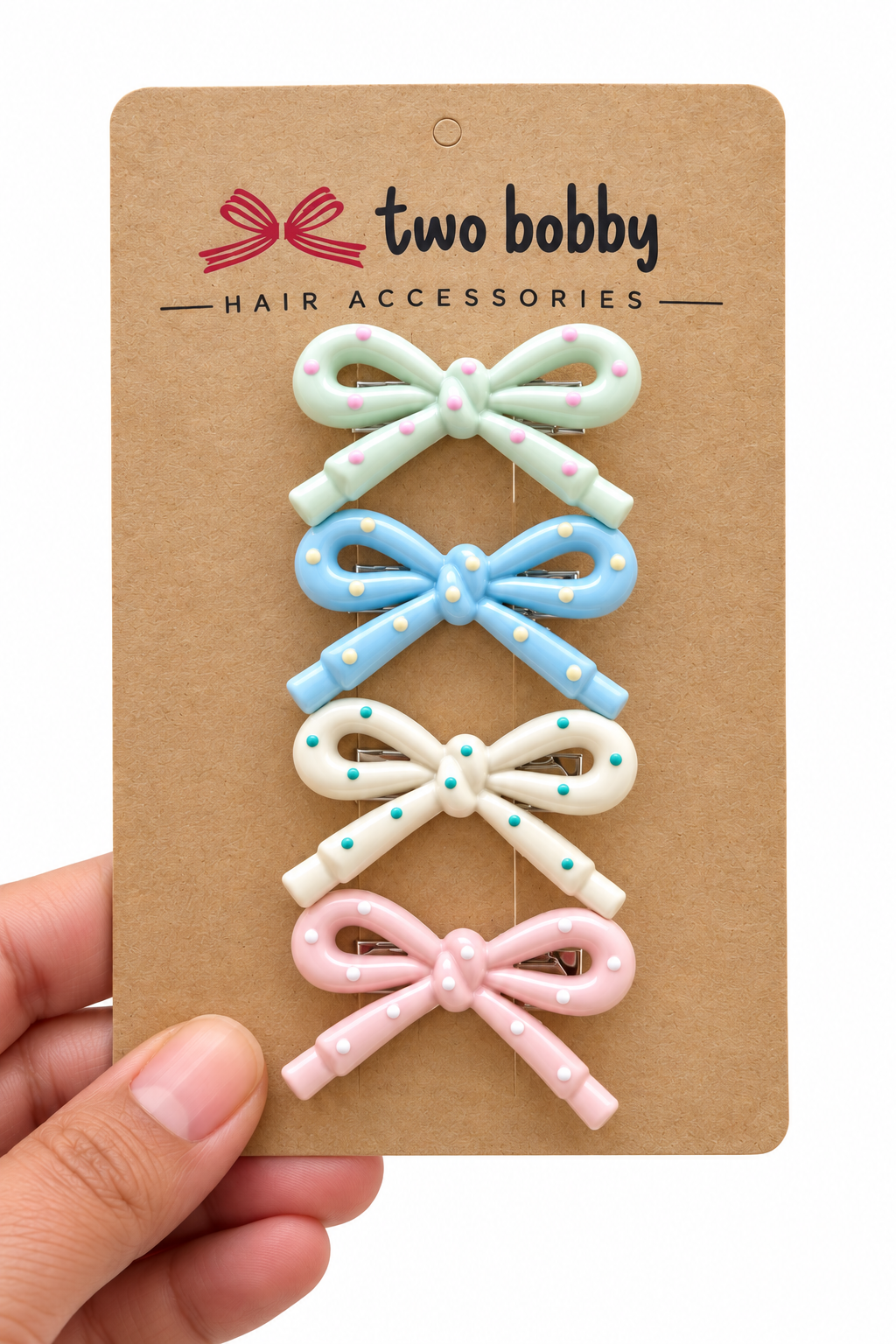 two bobby Sprinkles Bow Clips – Pack of 4 – pack of 4