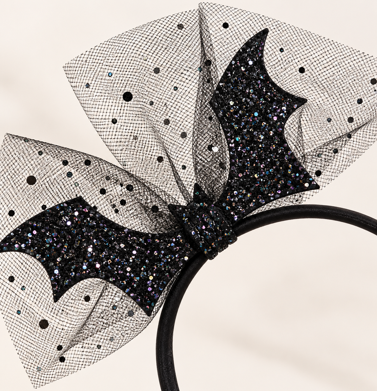 Sparkle Bat Headband, side view