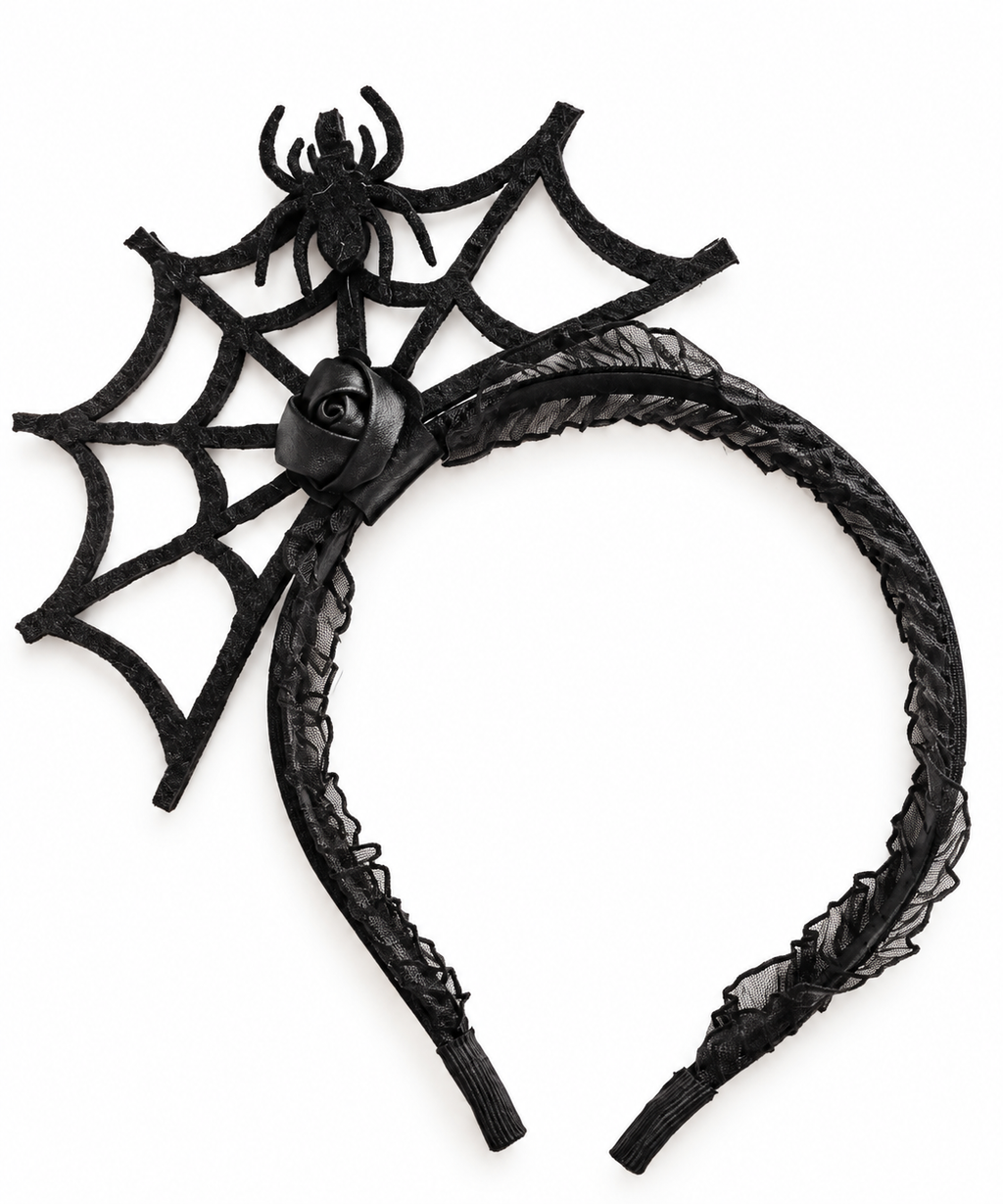 Black Spider Web Headband