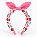 two bobby Strawberry Patch Knot Headband – pink