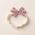 two bobby Embroidered Floral Lace Headband – Pink
