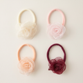 two bobby Set of 4 Floral Baby Headbands – ivory, blush pink, peach and burgundy