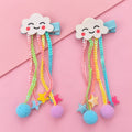 two bobby Rainbow Cloud Tassel Clips – Pair – pair flat lay
