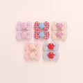 two bobby Gingham Jelly Bow Clips – Set