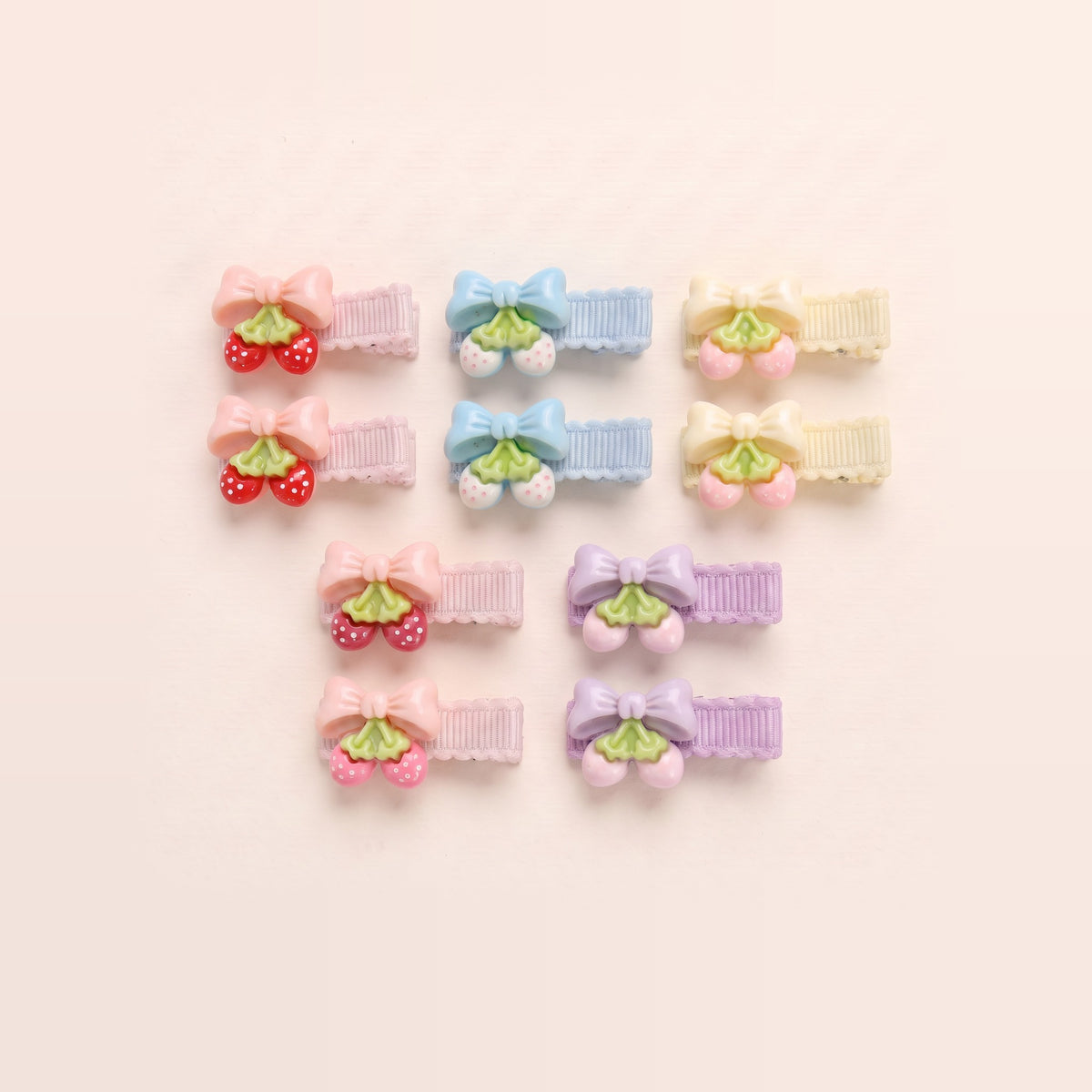two bobby Fruit Charm Bow Clips – Set