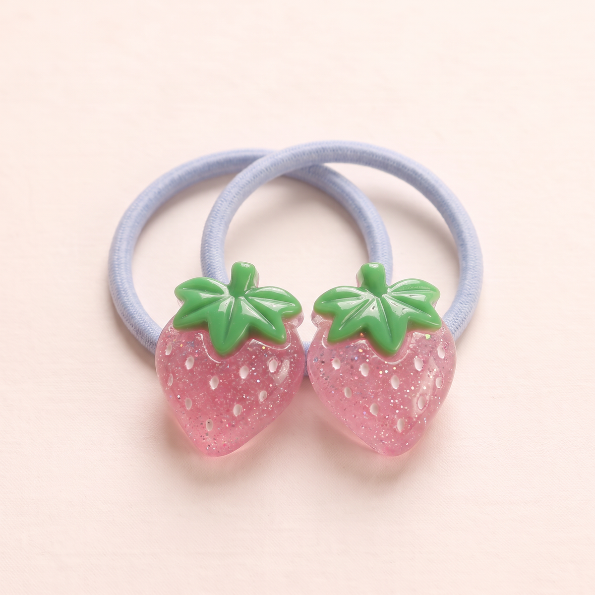 two bobby Jelly Fruit Hair Ties – Close-up of one pair