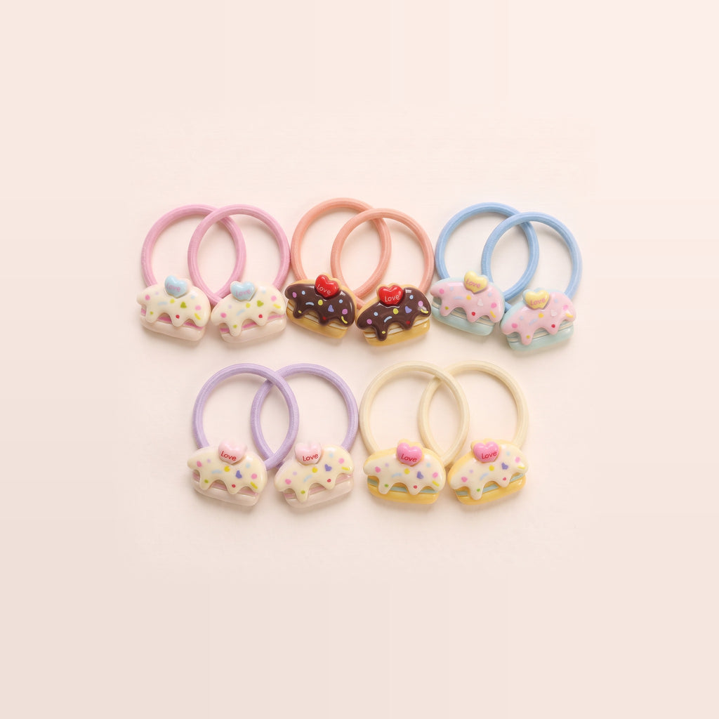 two bobby Sprinkle Cake Hair Ties – Set