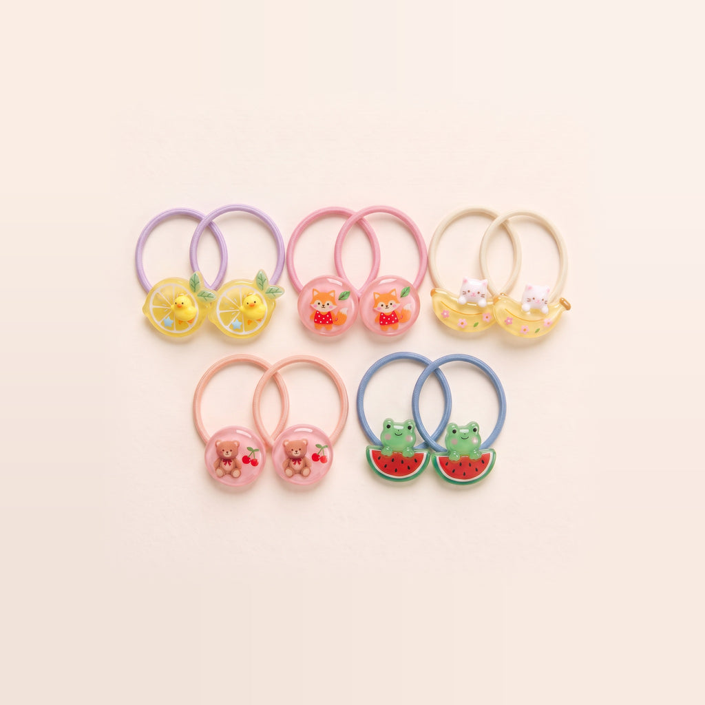 two bobby Jelly Animal Friends Hair Ties – Set