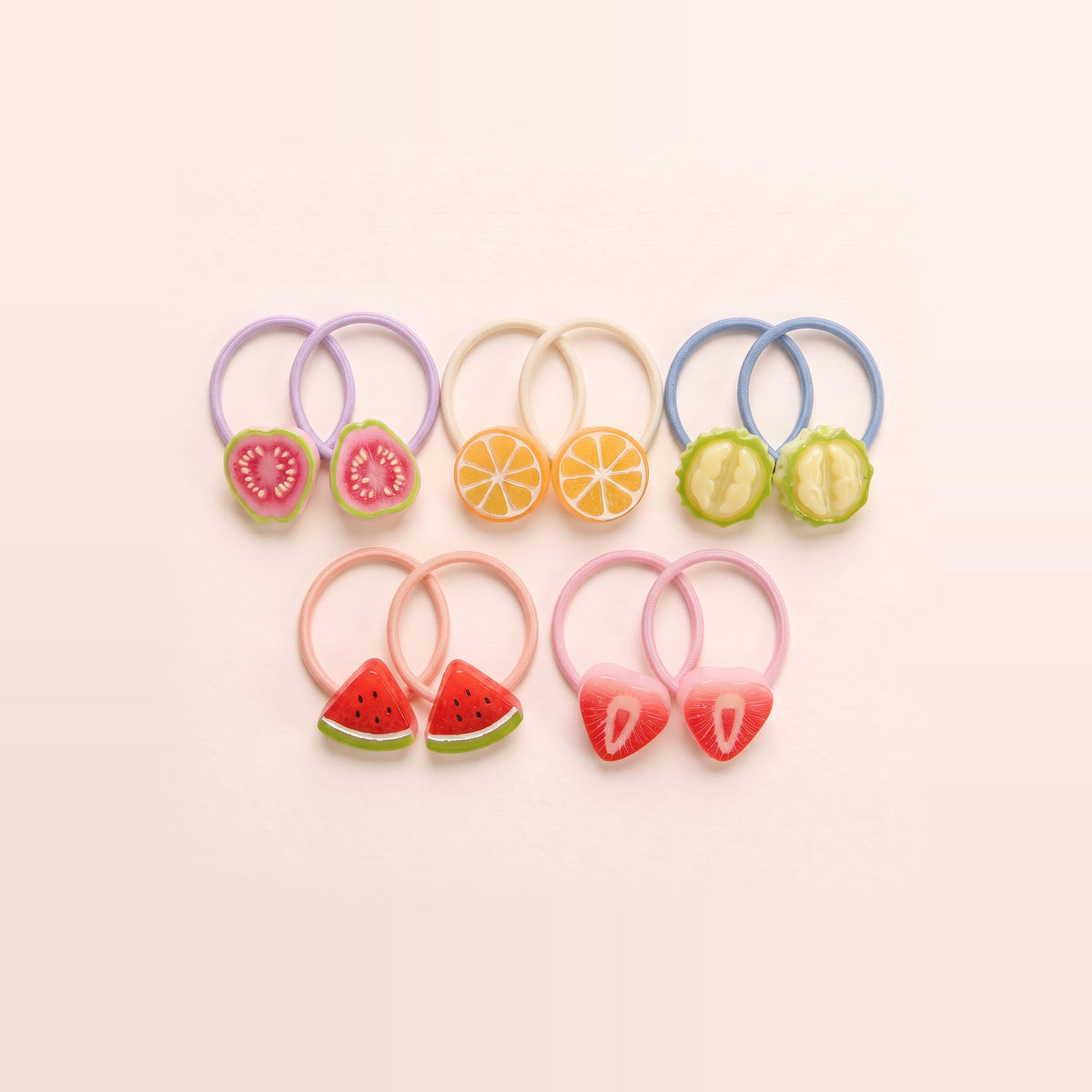 two bobby Fruit Slice Hair Ties – Set