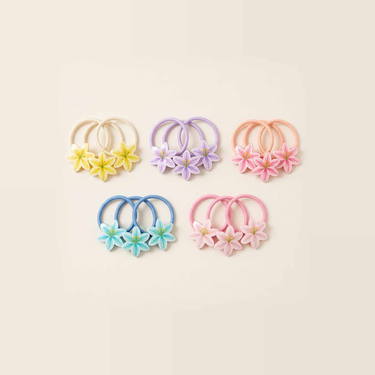 two bobby Jelly Lily Hair Ties – Set