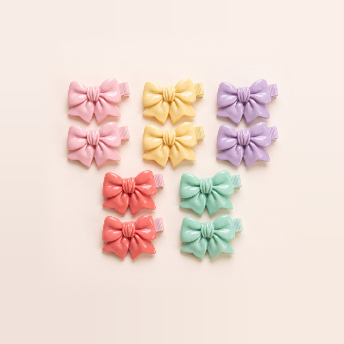 two bobby Glossy Bow Clips – Set