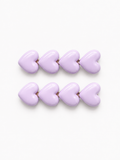 Pastel Heart Hair Clips in Lavender
