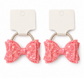 Glitter Bow Hair Ties - One Pair