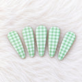 Gingham Tic Tac Hair Clips - Set of 5