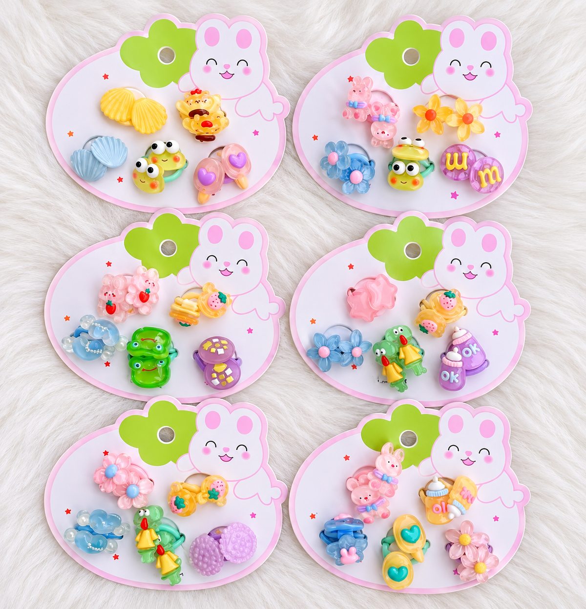 Assorted Cute Hair Ties – Set of 5 pairs