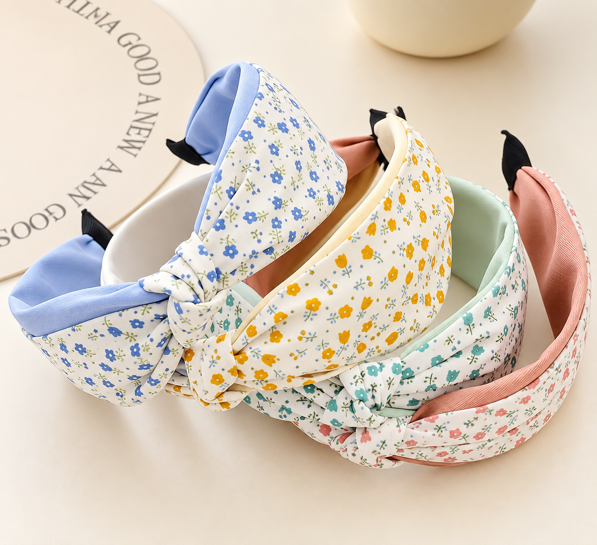 Pastel Floral Knotted Headband