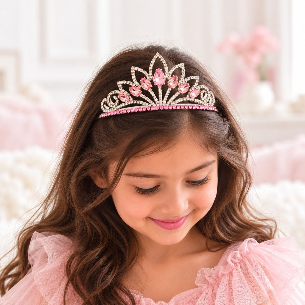 Pink Teardrop Tiara