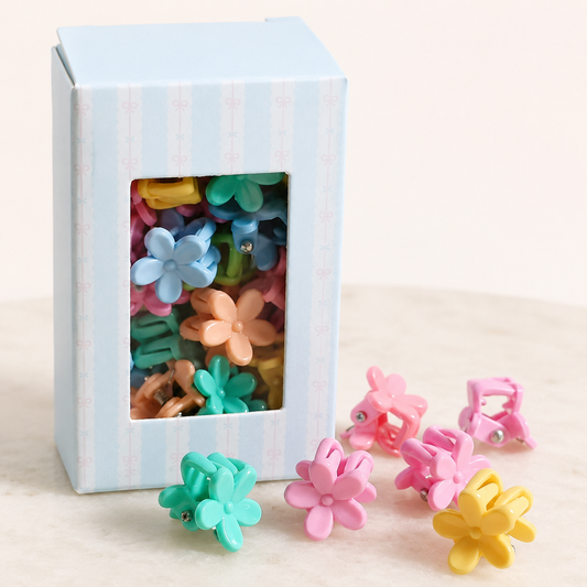 Flower Power Mini Hair Claw Set