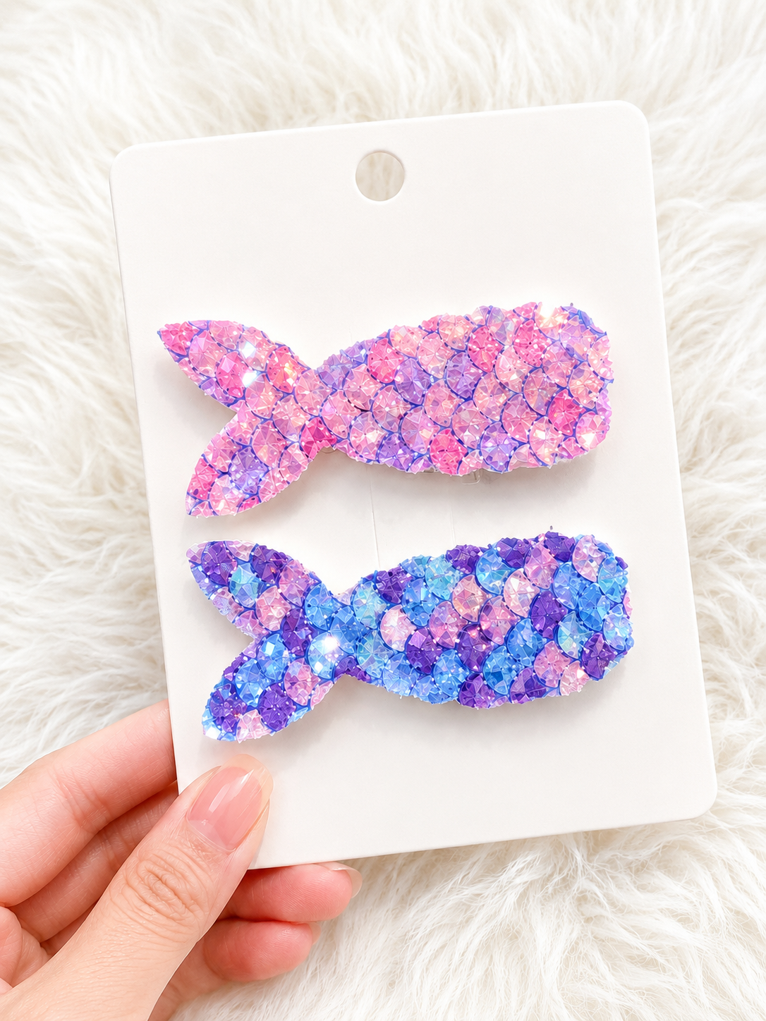 Sparkly Rainbow Mermaid Tail Tic Tacs - One Pair