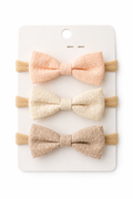 Pastel Dreams Baby Bamboo Cotton Headbands - Set of 3 in Combo 1