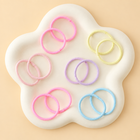 Pastel Mix Hair Ties – Set of 100