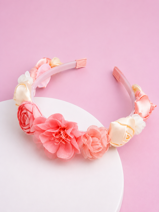 Pretty in Peach Floral Headband