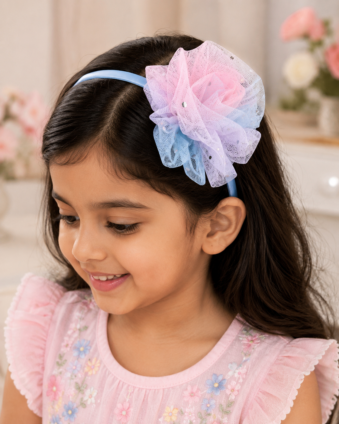 Pastel Bloom Tulle Headband