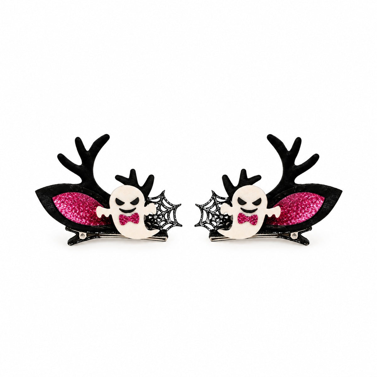 two bobby Ghost with Bow Clips - Pair