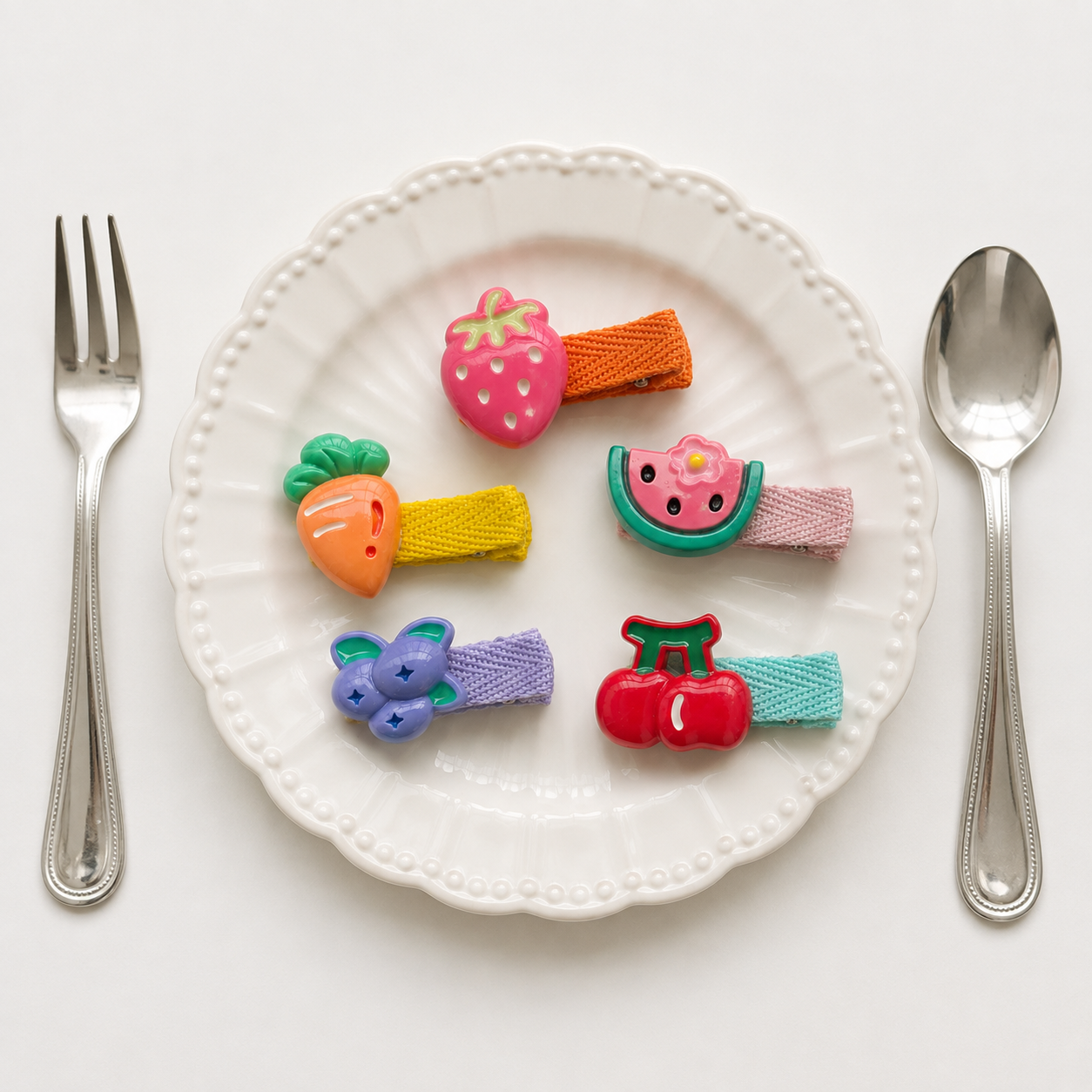 Fruity Fun Hair Clips – Set of 5
