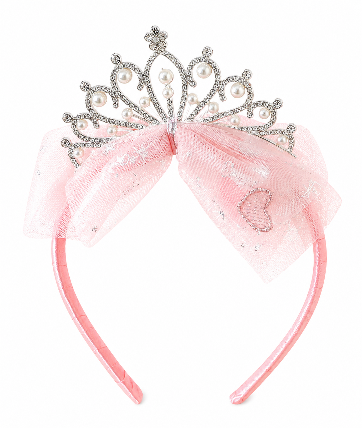 Pearl Crown Bow Headband