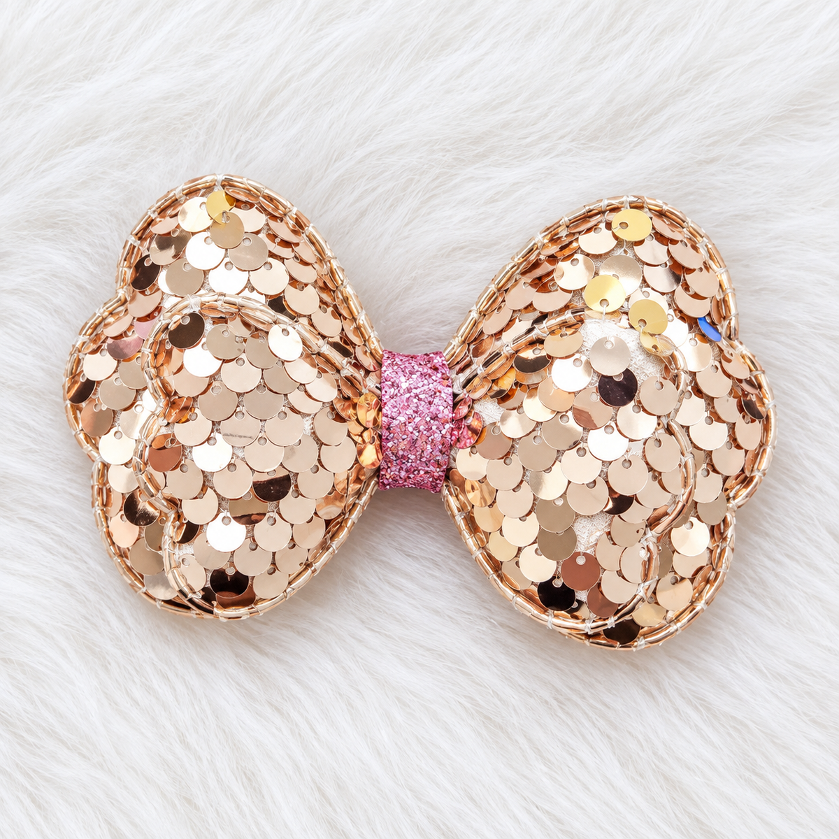 Sequin Butterfly Bow Clips