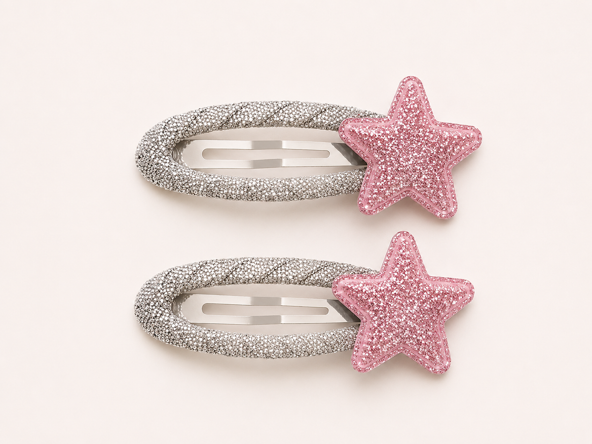Glitter Star Clips