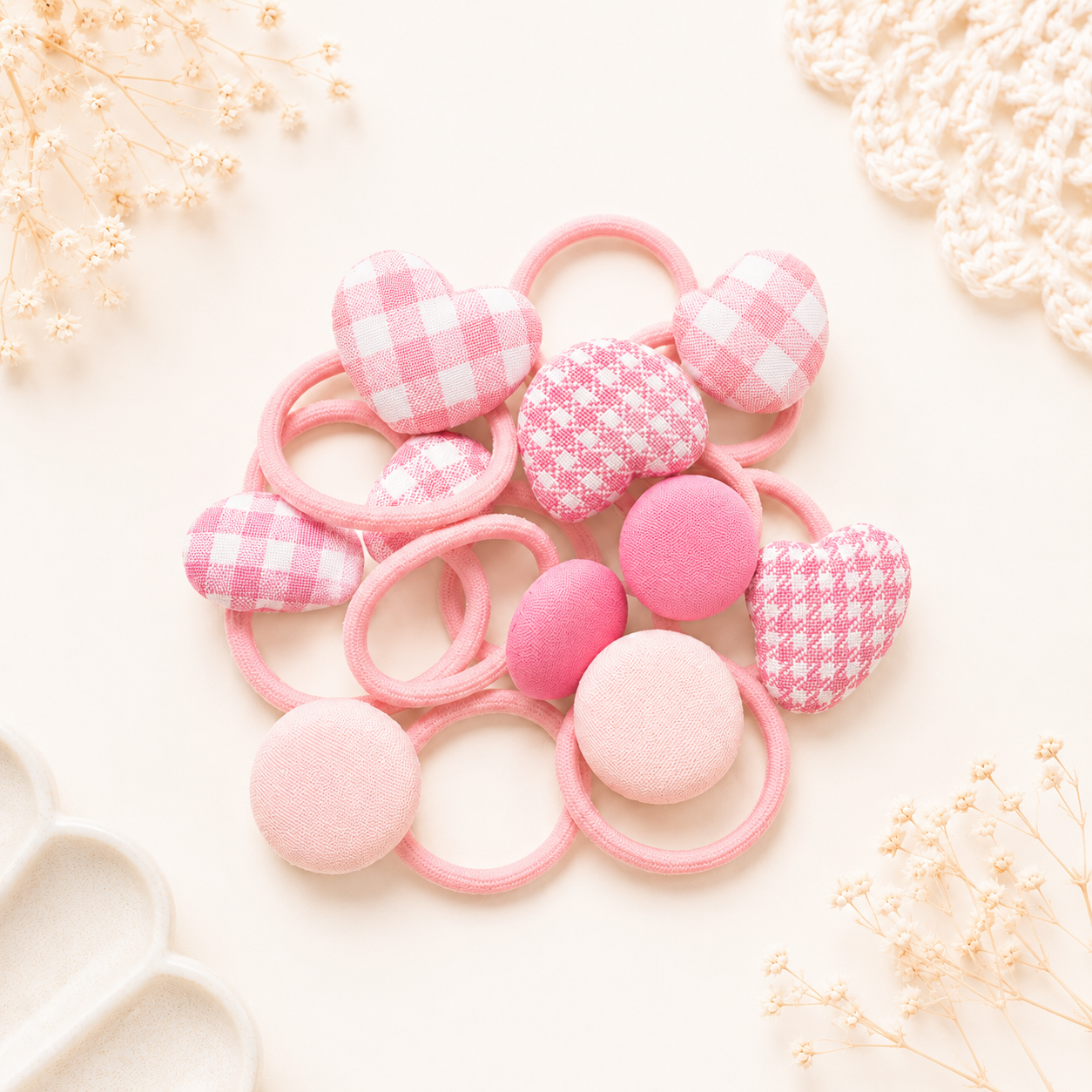 Pink Love Hair Ties