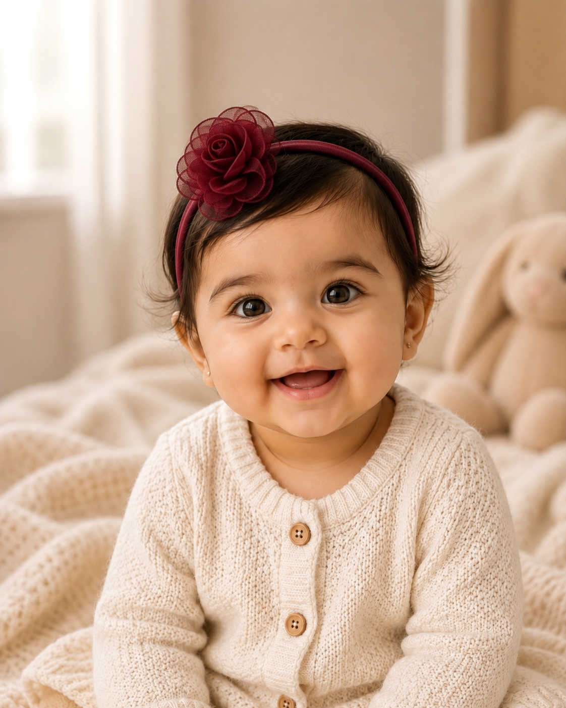 Set of 5 Floral Baby  Headbands