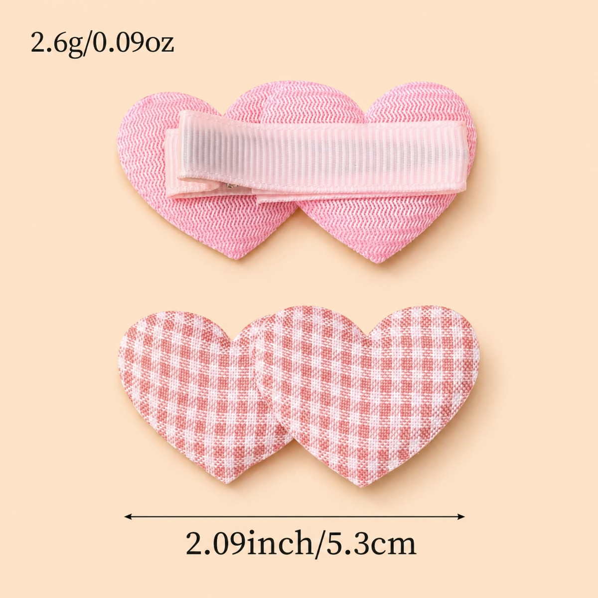 Pink Heart Hair Clips
