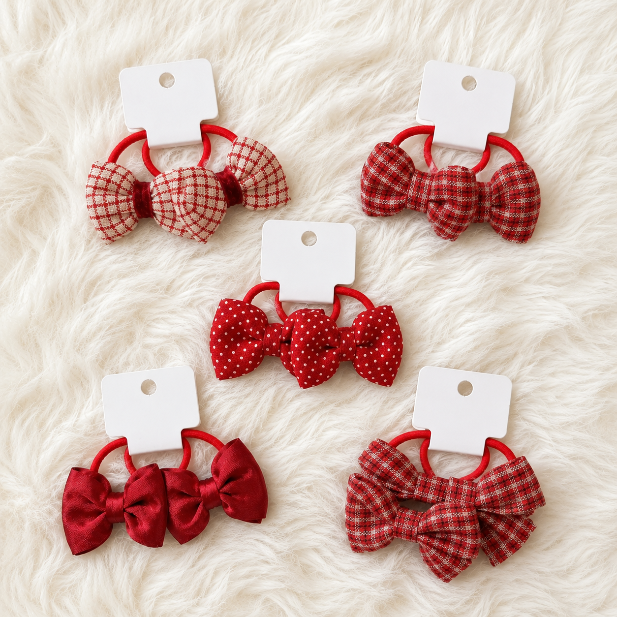 Little Red Bow Collection – 5 Pairs