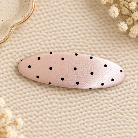 Polka Dot Satin Clip - Single Piece