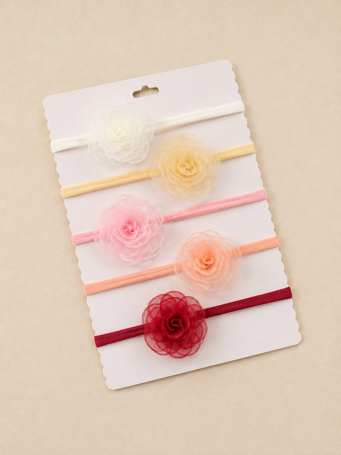Set of 5 Floral Baby  Headbands