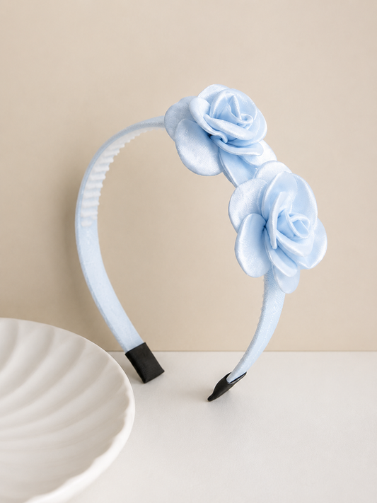 Blue Rose Floral Headband