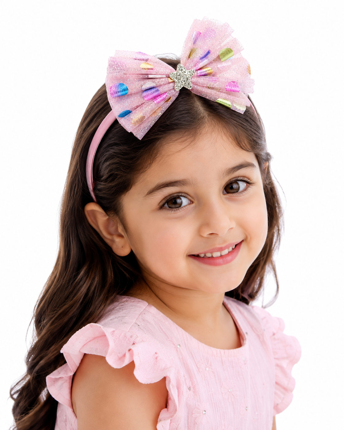 Sparkly Pink Bow Headband