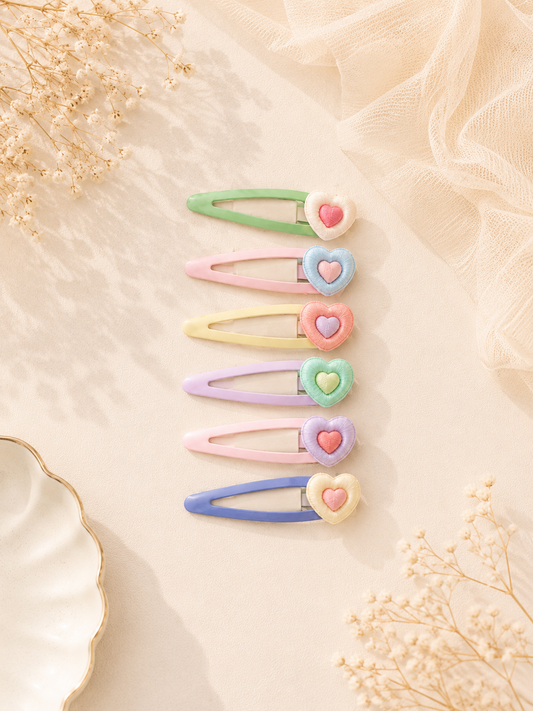 Pastel Heart Tic Tac Clip Set
