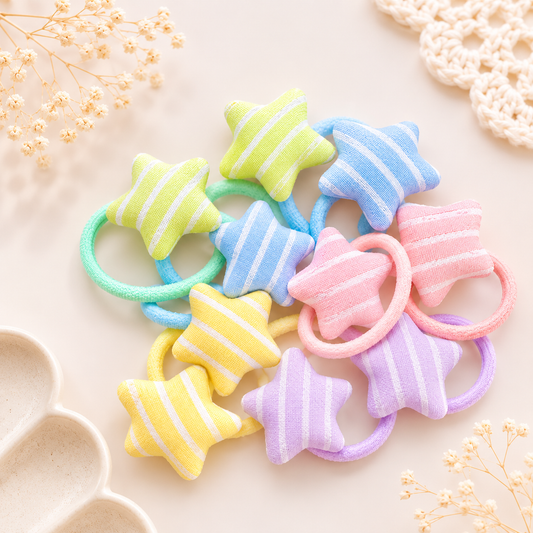 Starry Striped Hair Ties
